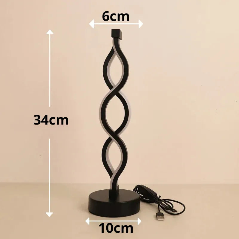 Luminária de Mesa Abajur Spiral Duplo