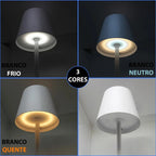 Luminária de Mesa Sem Fio Dimerizável