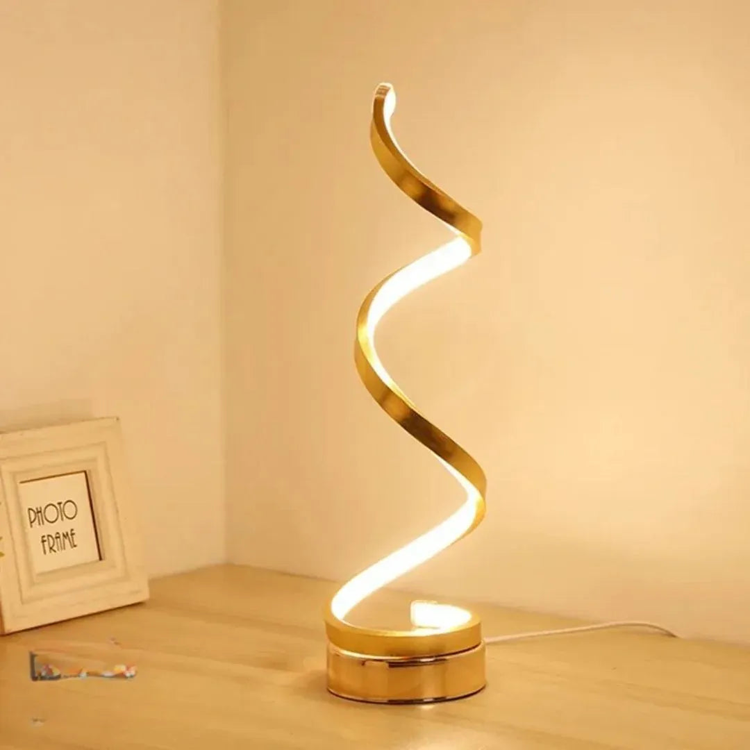 Luminária Abajur De Mesa Ondular Led Nórdico