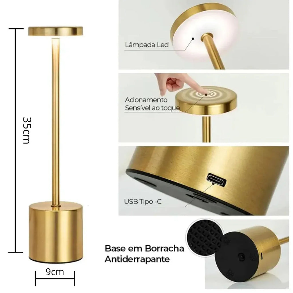Luminária de Mesa Sem Fio