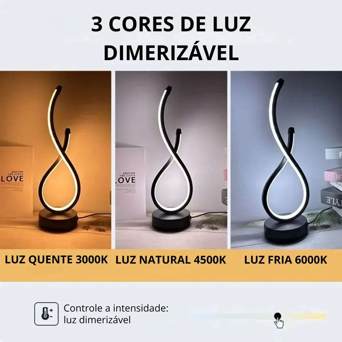 Luminária de Mesa Ondular Led