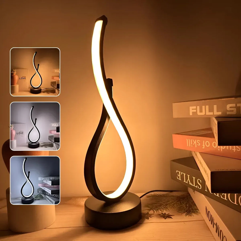 Luminária de Mesa Ondular Led