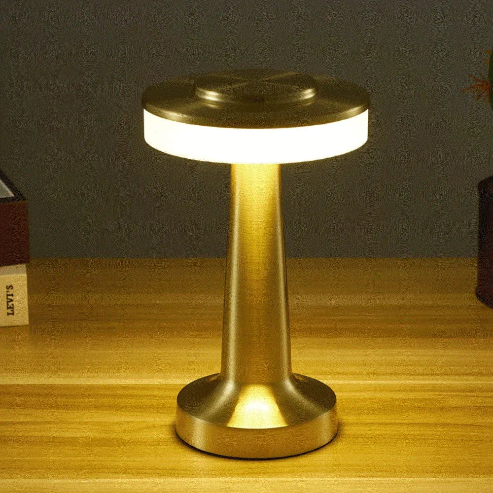 Luminária De Mesa Abajur Sem Fio Torre Recarregável Touch